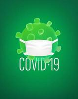 Coronavirus with the medical mask. No coronavirus concept vector