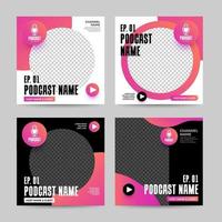 Podcast Cover Design Template vector