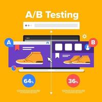 Vector illustrations design concept AB Testing. System Method Modern graphic, Web Banners, Suitable for Diagrams, Infographics. Vector illustrate.