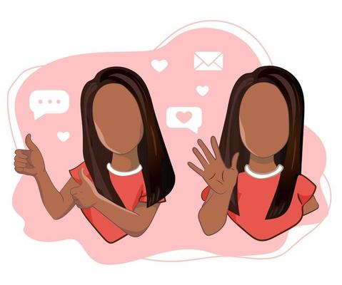 A girl with thumbs up and a girl waving hand greeting or saying goodbye .  Cartoon female characters with welcoming and with thumbs up gestures in  vector illustration. 2157850 Vector Art at Vecteezy