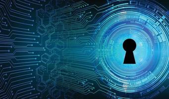 Closed Padlock on digital background, cyber security vector