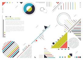 Abstract trendy geometric composition forms of modern design background. illustration vector eps10