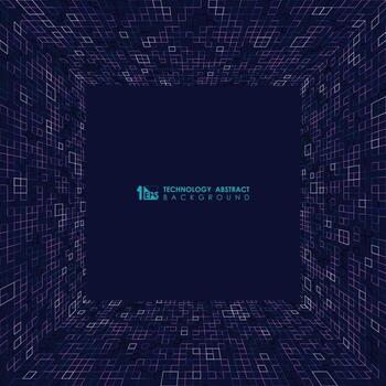 Abstract blue square of futuristic design pattern window background. illustration vector eps10