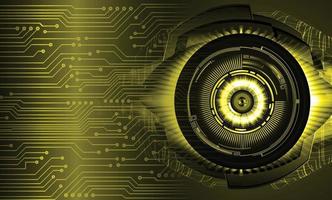 eye cyber circuit future technology concept background vector