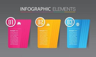 plantilla de cuadro de texto moderno, infografía de banner vector