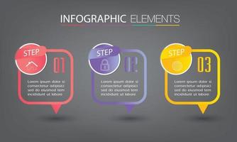 modern text box template, banner Infographics vector