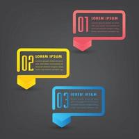 modern text box template, banner Infographics vector