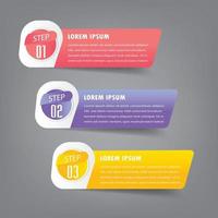 modern text box template, banner Infographics vector