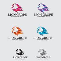 plantilla de vector de diseño de logotipo de león