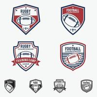 Rugby Club Badges Logos vector design templates set