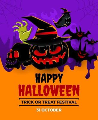 Halloween sale banner design template