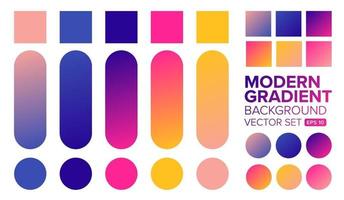 Set of colorful modern gradient backgrounds vector