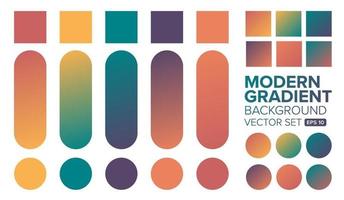 Set of colorful modern gradient backgrounds vector