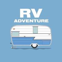aventura de camping rv vector