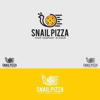 Plantilla de vector de diseño de logotipo de pizza de caracol