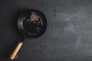 Pan on a black background photo