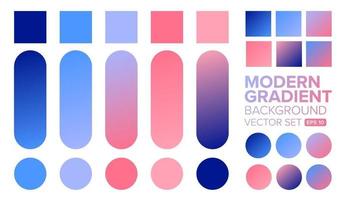 Set of colorful modern gradient backgrounds vector