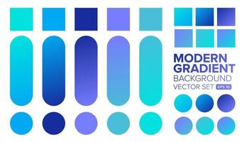 Set of colorful modern gradient backgrounds vector