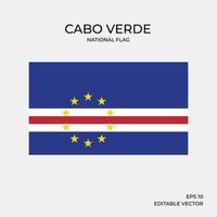 National flag of Cabo Verde vector