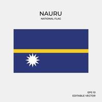 bandera nacional de nauru vector