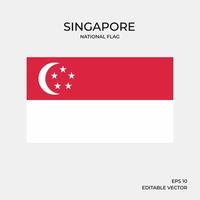 bandera nacional de singapur vector