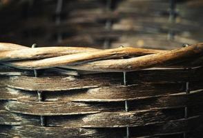 Detail of a wooden basket photo