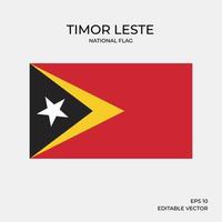 National flag of Timor Leste vector