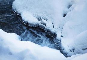 Detail of a frozen river photo