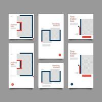 Abstract minimal social media stories and post collection vector
