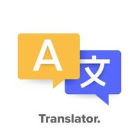 aplicación de traducción de idiomas vector