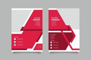 Modern abstract geometric business flyer template vector