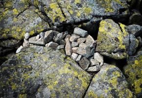 Detail of a granite photo