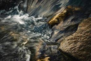 Detail of blurred ripples in the river photo