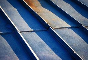 Old galvanized metal roof photo