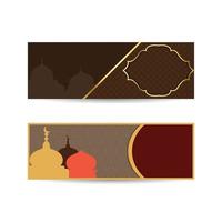 Vector Illustration Ramadan Kareem. Mosque Building Ramadan Kareem Muslim Religion Holy Month. Flat Vector Illustration. islamic background banner