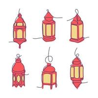 Ramadan Kareem Lantern Collection vector