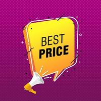 Best price speech bubble banner template vector