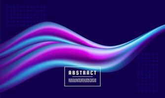 Neon glowing wave, magic energy and light motion background, Color flow vector