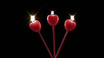 Heart Shape of Red Candle Light video