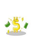 Arrogant dollar vector illustration