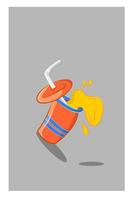 Spilled drink vector illustration