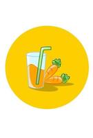 Carrot juice vector illustration