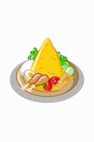 Cone-shaped rice vector illustration