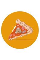 Pizza slice vector illustration