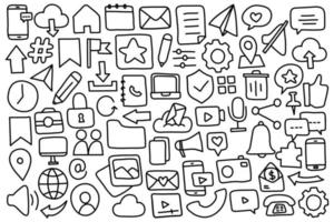 Hand Drawn Social Media Background Collection vector