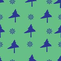 Flat Vintage Christmas Seamless Pattern vector