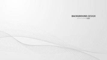 Abstract white background with flowing particles. vector