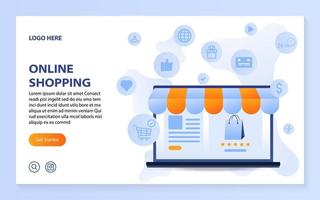 online shopping vector design, website