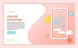 online shopping vector design, website