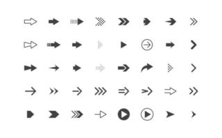 set of arrow icons vector